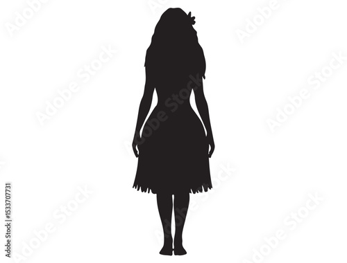 HAWAIIAN GIRL SILHOUETTE
