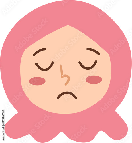 Sad muslim girl expression 