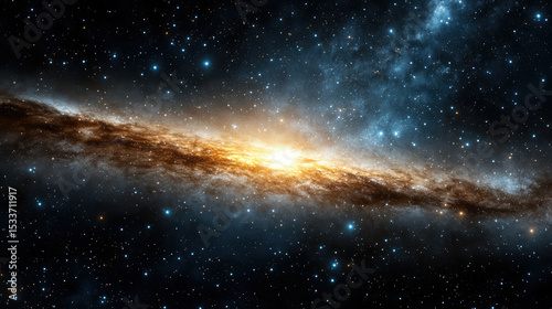 Stunning galaxy with swirling arms and bright stars illuminates vast cosmos