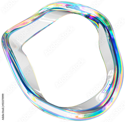 Billede på lærred 3D Glass dispersion abstract ribbon element