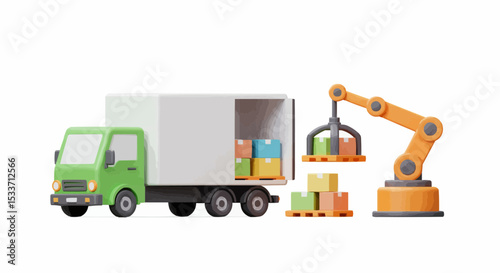 Logistics transportation and automated handling of goods.