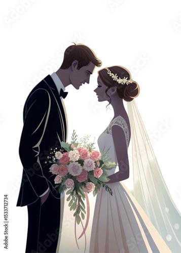 Bride And Groom Wedding Silhouette