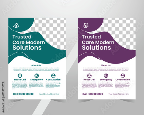 Modern and professional medical flyer design. 