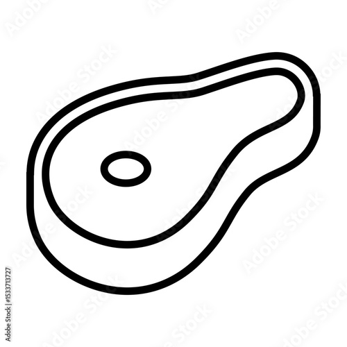 Meat icon vector. Steak illustration sign. BBQ symbol. Food logo. Brazier mark.