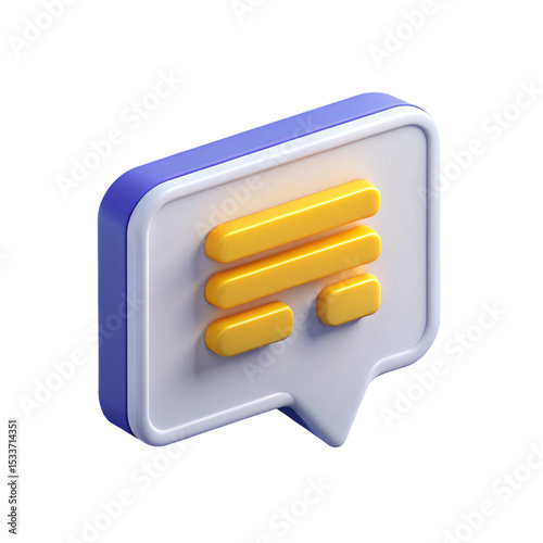 3D speech bubble icon