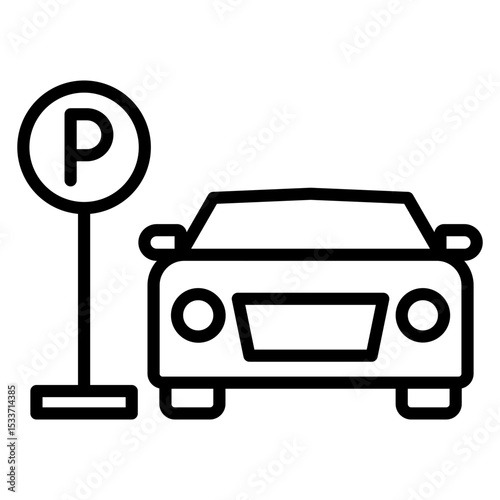 Parking Outline Icon