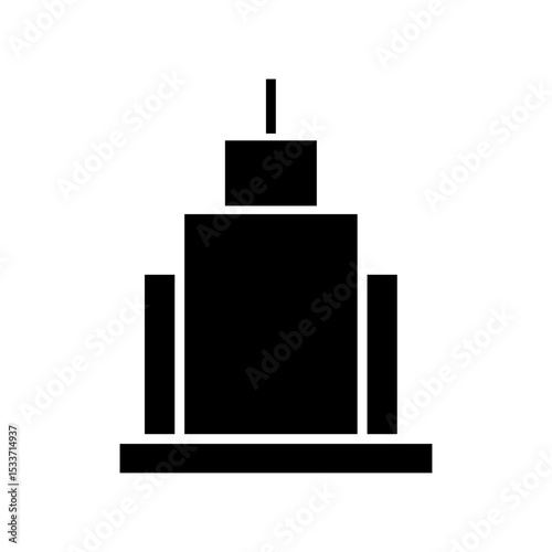 Skyscraper icon vector. Building illustration sign. high-rise building symbol. architecture logo.
