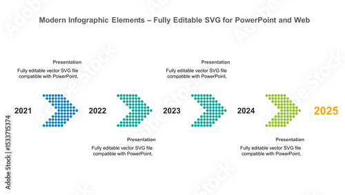 Modern Infographic Elements – Fully Editable SVG for PowerPoint, Web, Illustrator, and most vector-based applications. Ideal for presentations, infographics, and business slide designs.