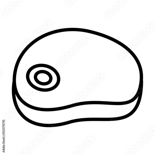 Meat icon vector. Steak illustration sign. BBQ symbol. Food logo. Brazier mark.