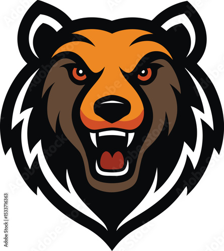 Bear head vector mascot logo