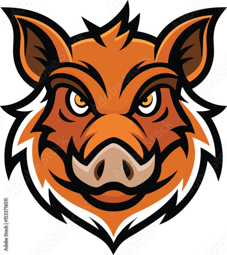 Boar head vector mascot logo
