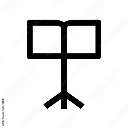 sheet music stan on white background