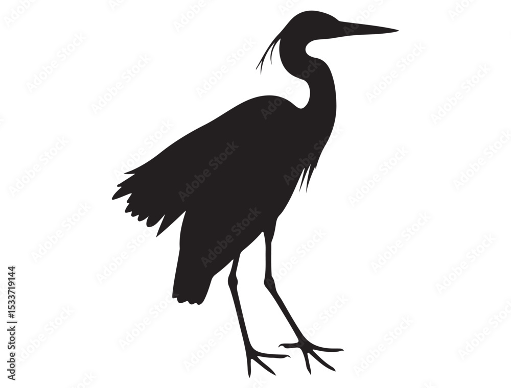 Fototapeta premium HERON BIRD SILHOUETTE