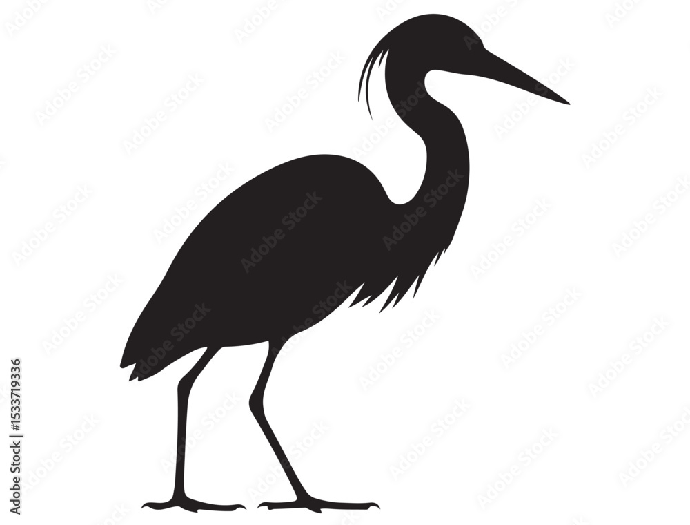 Fototapeta premium HERON BIRD SILHOUETTE