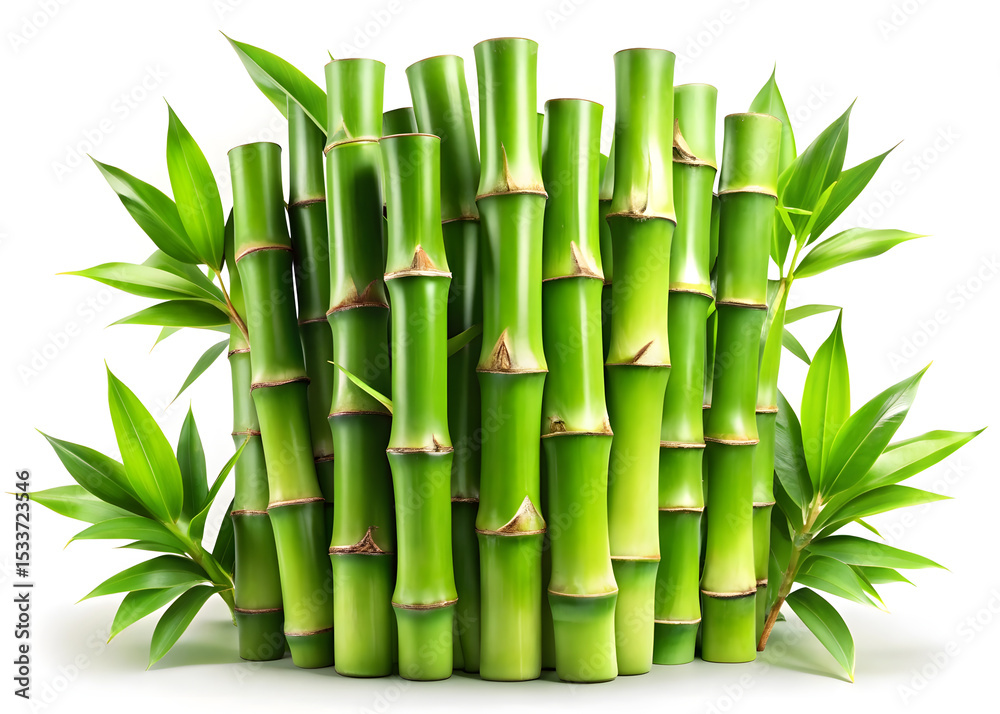 Fototapeta premium bamboo isolated on white background