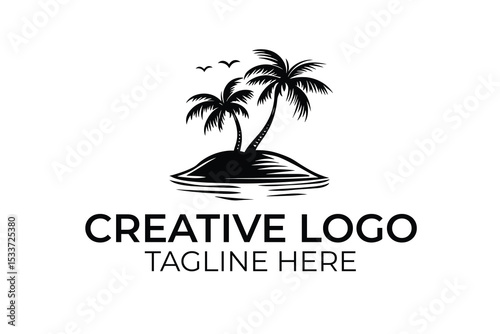 Wallpaper Mural tropical island logo Torontodigital.ca