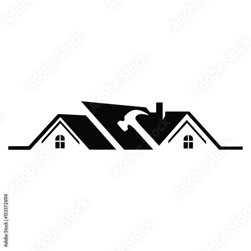 Roofing and home repair services logo