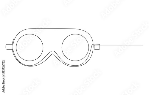 Sleeping Eye Mask continuous line art drawing