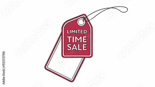 Limited-time sale vector label, ideal for retail promotions and marketing materials