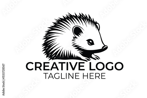 vector illustration of a hedgehog