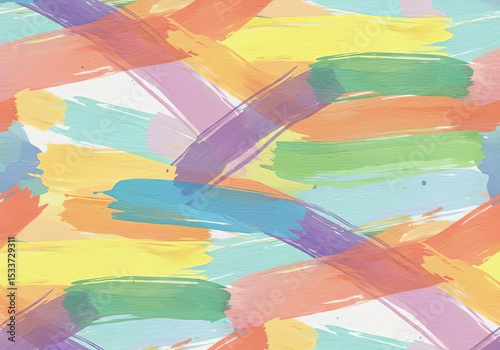 Colorful brush strokes creating a vibrant and textured abstract background with a playful and artistic feel