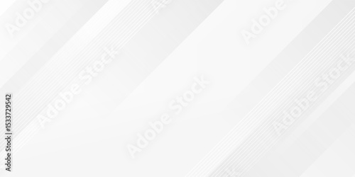 White abstract background with line pattern, banner design. Vector