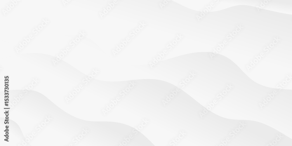 Fototapeta premium Abstract white and light gray wave modern soft luxury texture with smooth and clean vector subtle background illustration.