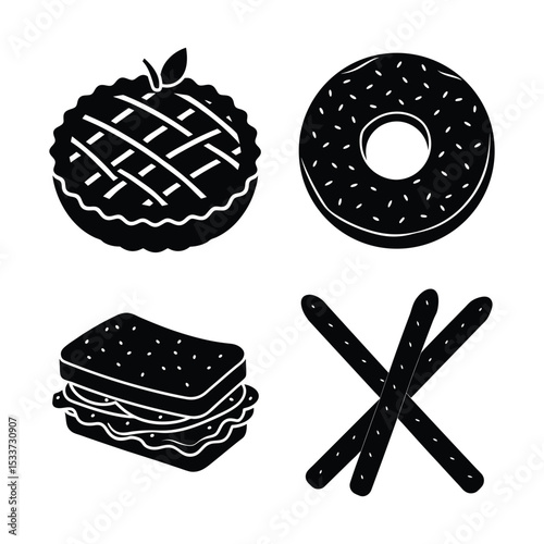 Set of Fast Food Variety Vector Design