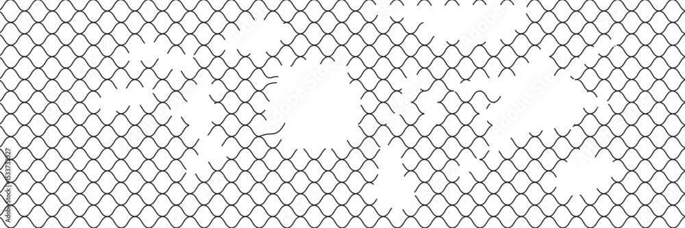 Fototapeta premium Curved net pattern. Seamless design for sportswear or equipment like soccer goals, volleyball nets, basketball hoops, hockey nets, and athletic gear.