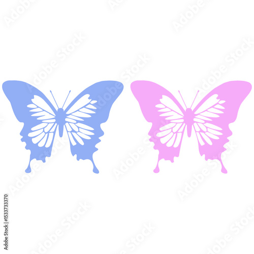 Butterfly Purple Vector Pink Blue