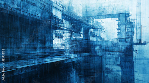 Evocative blueprint of a forgotten city s grandeur rendered in a monochrome dream reflecting untold stories captured