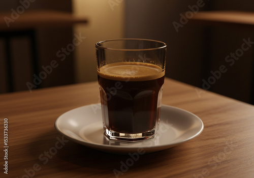 close up cinematic photo of a cup of hot coffee