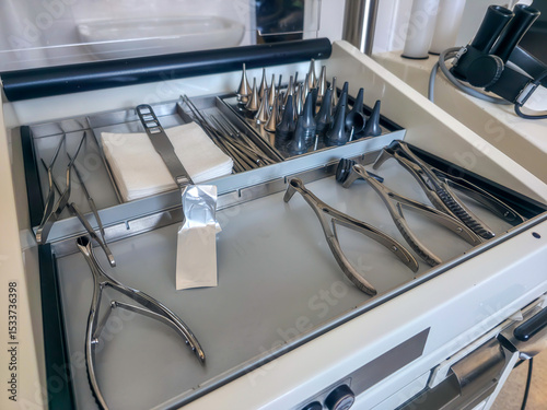 Surgical instruments arranged methodically in a sterile medical environment for a procedure