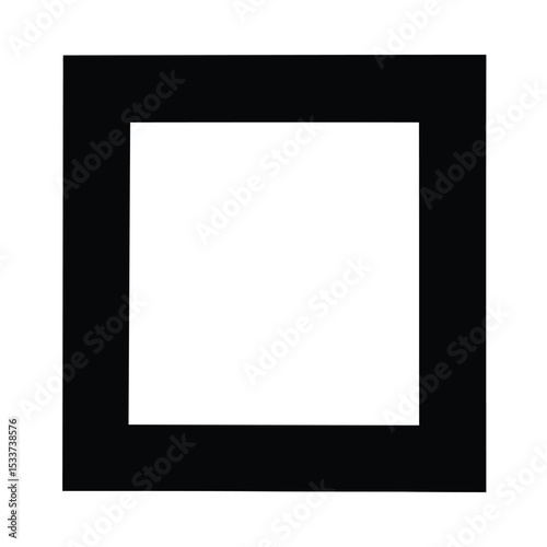 Black square frame border design element graphic shape geometric abstract art simple isolated vector illustration vector illustration silhouette