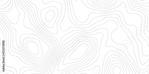 Abstract black and white topographic contours lines of mountains. Topography map art curve drawing. vector illustration. wave Line topography map contour background, background.