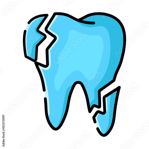 Made in the UK Hygiene is crucial even for a cracked blue tooth vector icon.