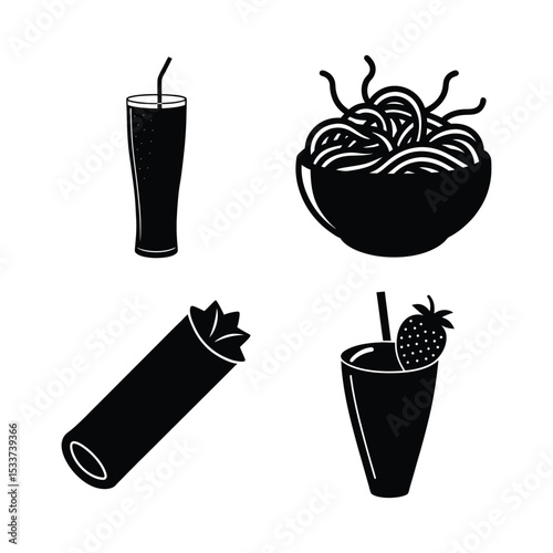 Set of Fast Food Variety Vector Design