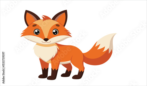 Adorable cartoon fox illustration for kids