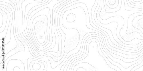 Abstract black and white topographic contours lines of mountains. Topography map art curve drawing. vector illustration. wave Line topography map contour background, background.