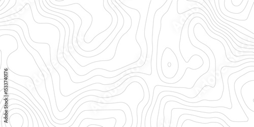 Abstract black and white topographic contours lines of mountains. Topography map art curve drawing. vector illustration. wave Line topography map contour background, background.