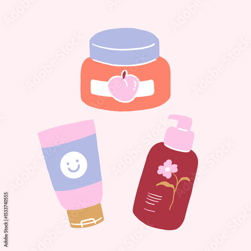Handdrawn Skincare Element