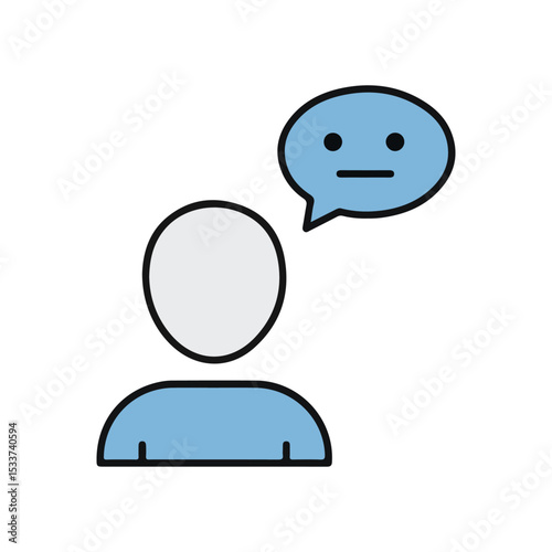 mental health flat vector icon, suitable for design and infographic applications
