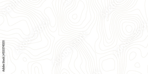 Abstract black and white topographic contours lines of mountains. Topography map art curve drawing. vector illustration. wave Line topography map contour background, background.