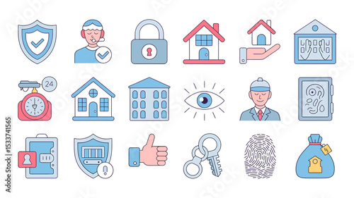Collection of Security and Real Estate Icons