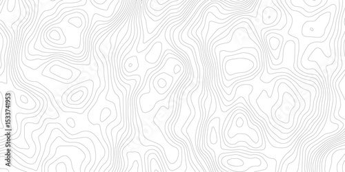Abstract black and white topographic contours lines of mountains. Topography map art curve drawing. vector illustration. wave Line topography map contour background, background.