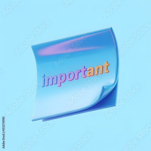 Important Word on Glossy Page