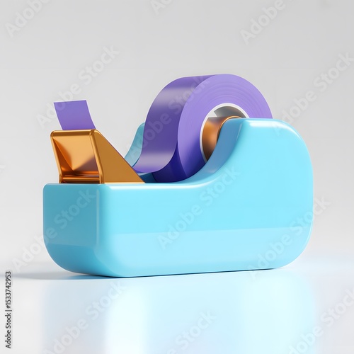 Tape Dispenser with Purple Tape
