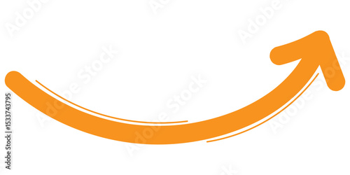 Round curl long arrow. Thin arrow curled symbol icon.  Hand-drawn swirling arrows Hand-drawn simple lines. Hand drawn vector arrows doodle set on white background. 