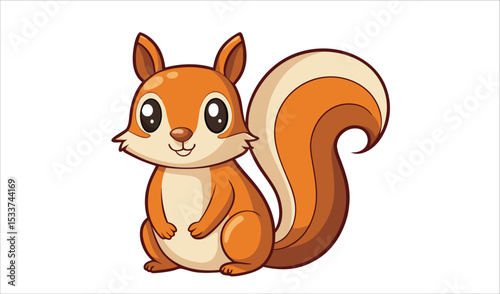 Adorable cartoon squirrel illustration