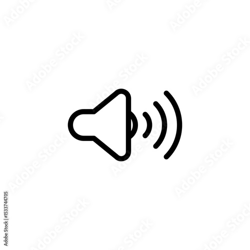 Sound icon. sign for mobile concept and web design. vector illustration